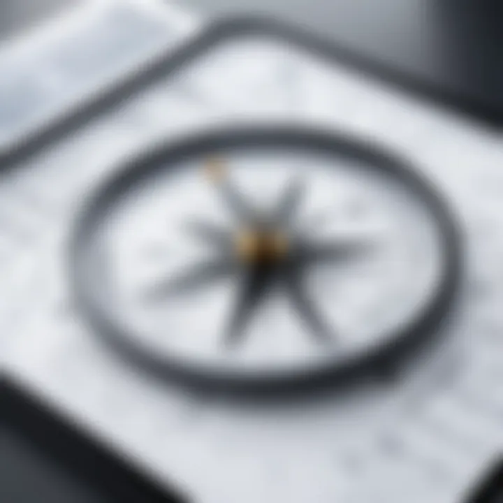 Visual representation of a compass level app being used by a professional architect