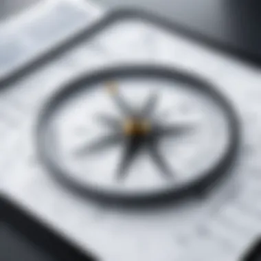 Architectural Application Scenario Visual representation of a compass level app being used by a professional architect