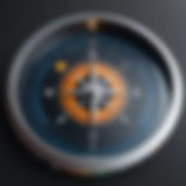 Intuitive User Interface Design Graphic depicting the user-friendly interface of a compass level app