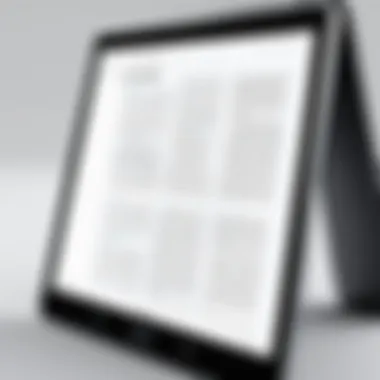 Exceptional Screen Clarity on EPUB Device Close-up of EPUB reader showcasing screen clarity and text