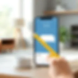 A modern app interface displaying furniture dimensions