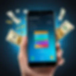 A visual representation of instant money apps on smartphone screens.