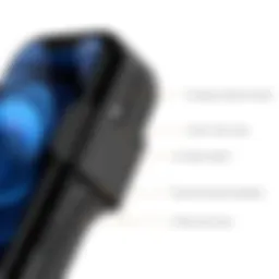 Close-up view of an armband for iPhone 12 Mini showcasing its design features