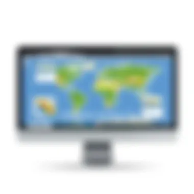 Comparison of various satellite map applications on a computer screen