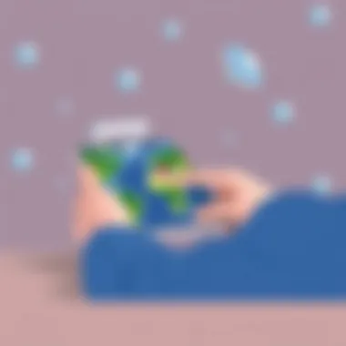 User engaging with a satellite map application on a mobile device