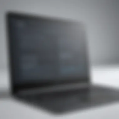 Productivity boost through writing app on laptop screen