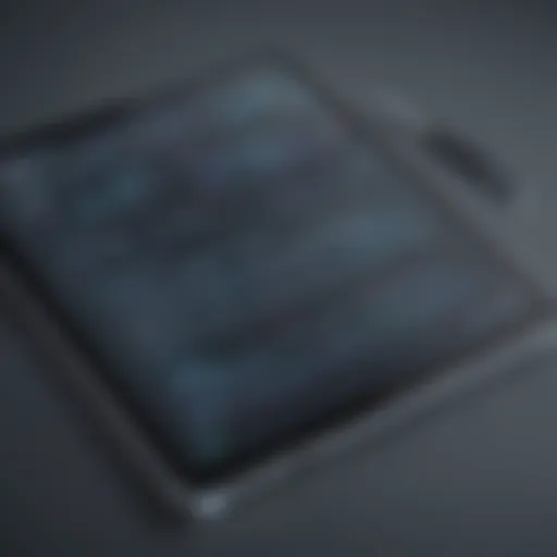 Innovative digital writing tool on tablet screen
