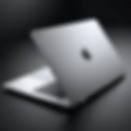 Elegant Apple laptop showcasing sleek design.