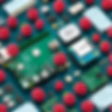 An elegant display showcasing the diverse applications of Raspberry Pi alternatives in tech