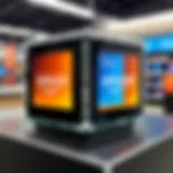 Amazon Fire Cube showcased on a display shelf at Walmart