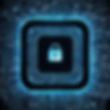 Technological Innovations in Image Security A visually appealing illustration of advanced technology securing data