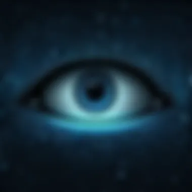 Understanding Digital Privacy and Security An abstract representation of digital privacy with encrypted data symbols
