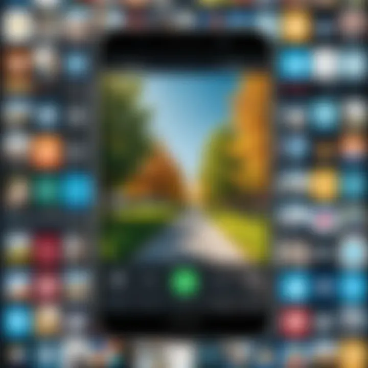 User interface of an Android application showcasing hidden photos