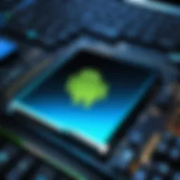 Visual representation of Android emulator interface on Windows 7 32-bit