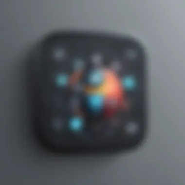 Abstract app icons customization concept