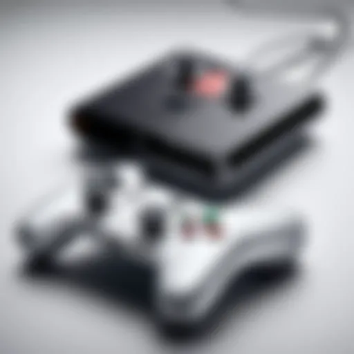 A sleek controller paired with an Apple device