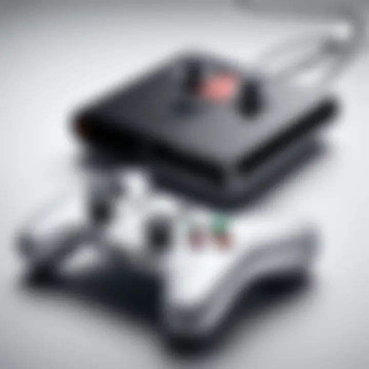 A sleek controller paired with an Apple device
