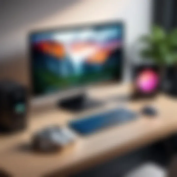 An engaging gaming setup featuring Apple products