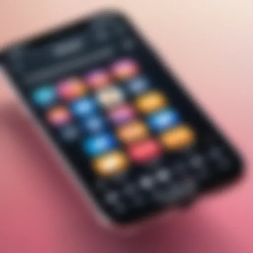 Mobile interface of an Instagram viewer app
