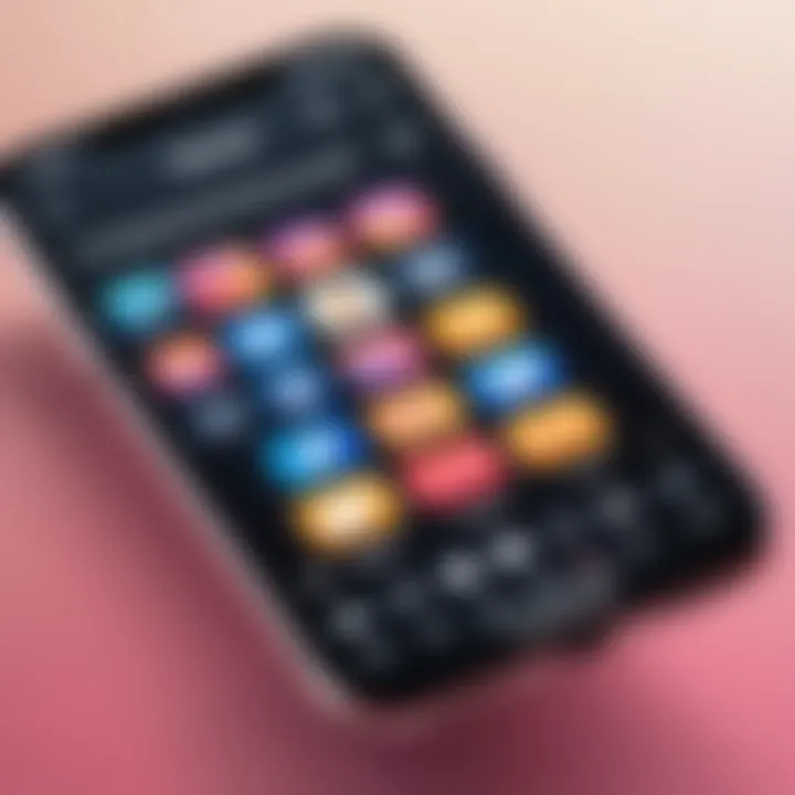 Mobile interface of an Instagram viewer app