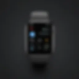 Sleek interface showcasing productivity app on Apple Watch