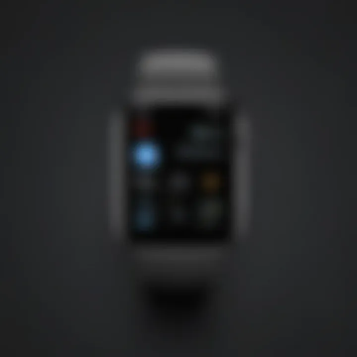 Sleek interface showcasing productivity app on Apple Watch