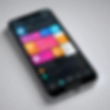 Showcasing a Productivity App A smartphone displaying a productivity app interface