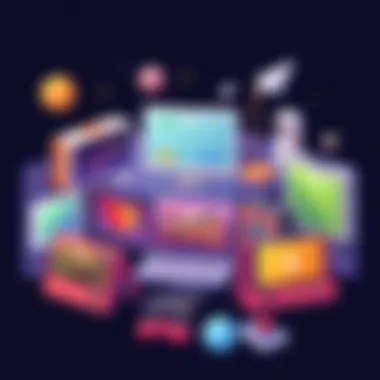 Diverse genres of browser games displayed