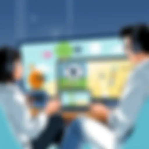 Group of friends enjoying a browser game