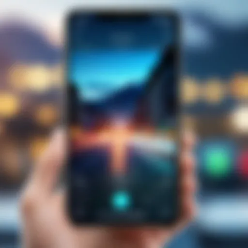 User interface of a photo blur app showcasing editing tools