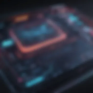 Futuristic Game Interface A futuristic game interface with neon lights and advanced technology