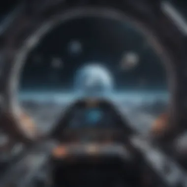 Space Exploration Adventure A space exploration game with cosmic landscapes and futuristic spacecraft
