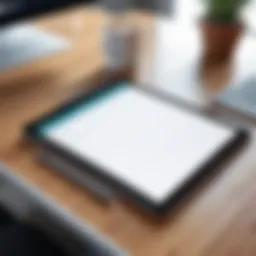 Elegant digital notepad on iPad screen