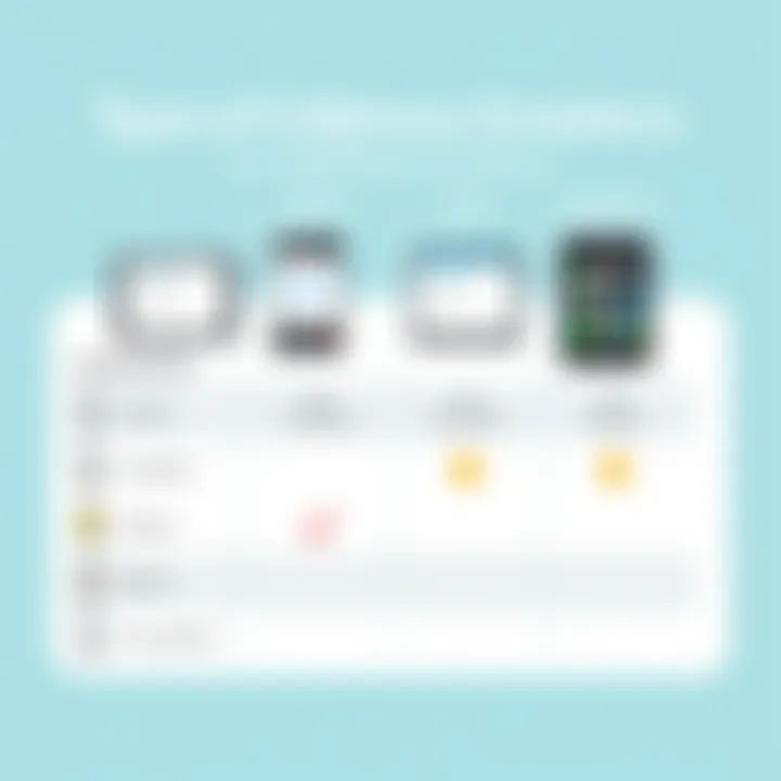 Comparison chart of various cellphone emulators