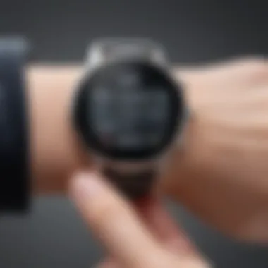 Smartwatch showing fitness tracking data