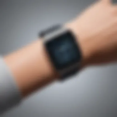 User engaging with smart watch synced with Galaxy phone