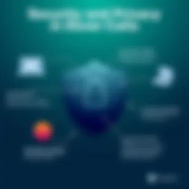 A conceptual graphic illustrating security and privacy concerns associated with duo video calling.