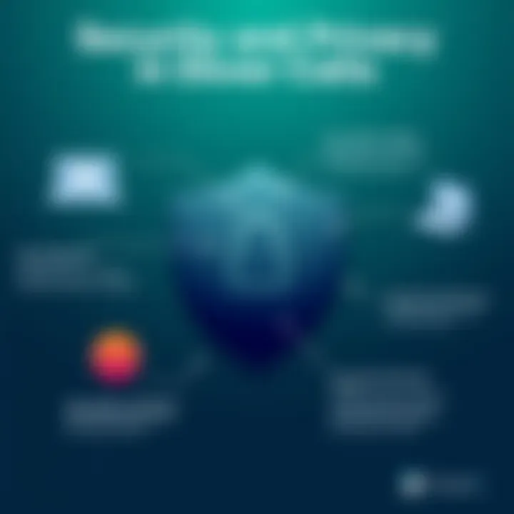 A conceptual graphic illustrating security and privacy concerns associated with duo video calling.