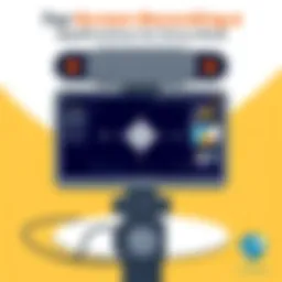 User interface of a screen recording application showcasing its features