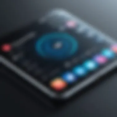 Innovative User Interface of Emerging Social Media Platform An innovative user interface showcasing a new social media app