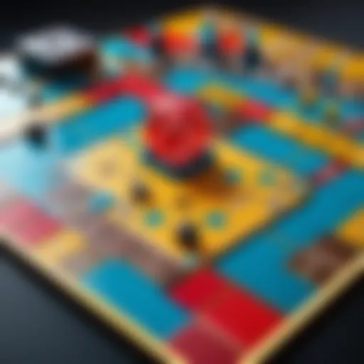 A vibrant collection of board games spread on a table