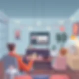 Cozy Movie Night Setup A cozy living room setup for a movie night