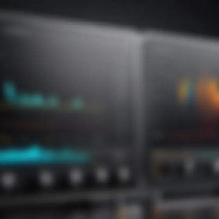 A graphic showcasing the difference in sound quality before and after using an amplifier app.