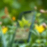 Plant identification app interface showcasing various species