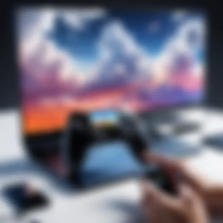 Graphic illustrating cloud gaming technology