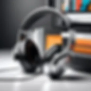 Melodic Connectivity Headphones connected to a music library