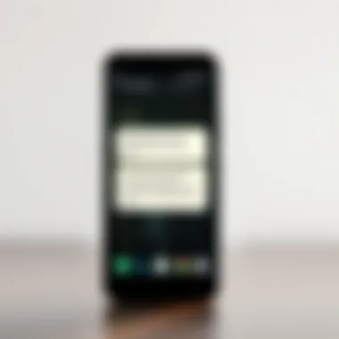 Text Messaging Interface on Android Text messaging screen on an Android device