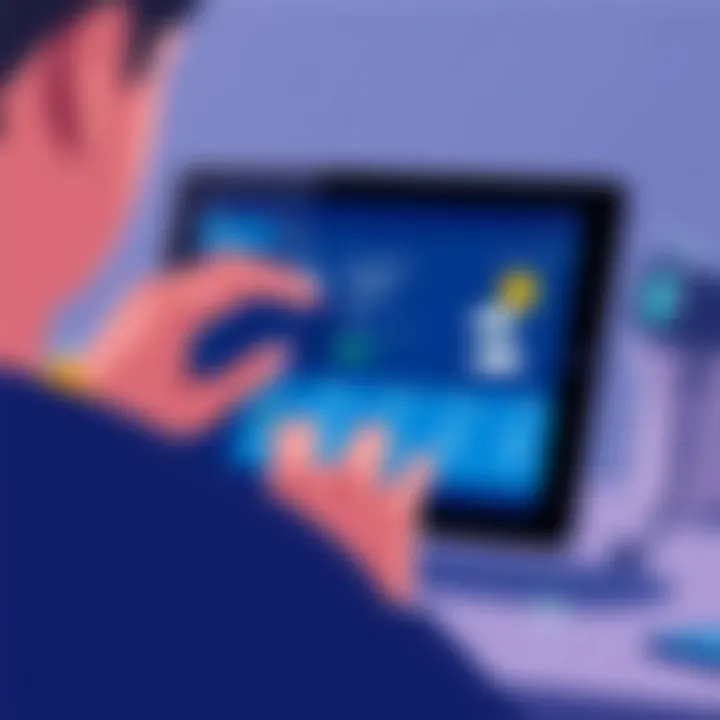 User Engagement with Weather Apps User engaging with a weather application on a Windows 10 device