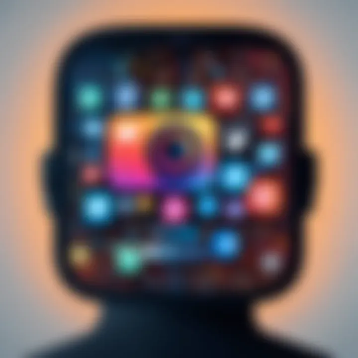An artistic representation of social media interactions enhanced by filter applications