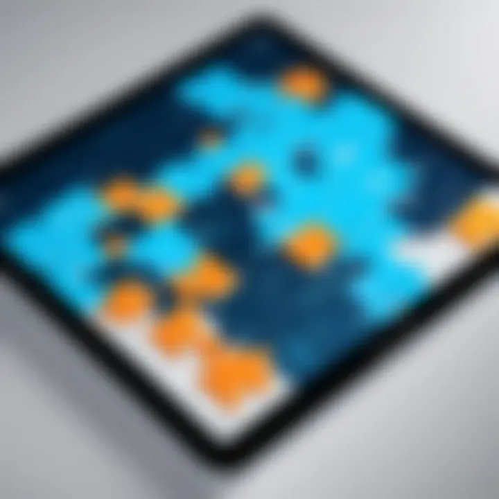 Puzzle Game on Tablet